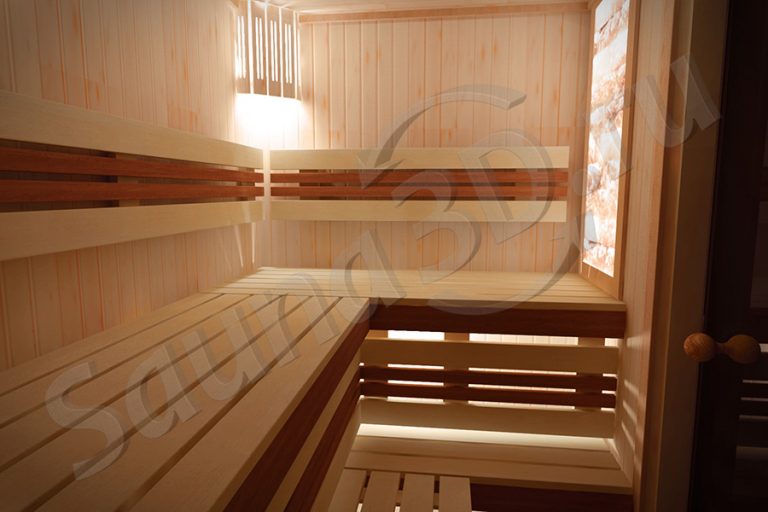 687 проект сауны с электрокаменкой HARVIA Cilindro PC110EE - Sauna3D