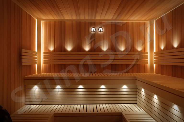 687 проект сауны с электрокаменкой HARVIA Cilindro PC110EE - Sauna3D