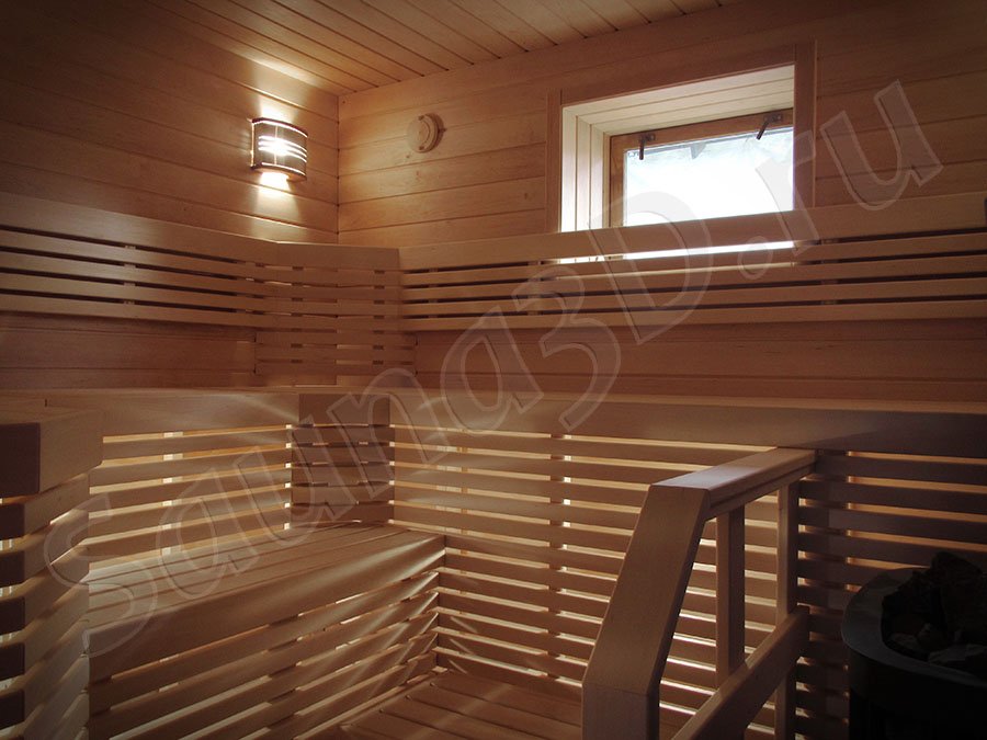 фото готовой сауны 628 проект бани с дровяной печью KASTOR