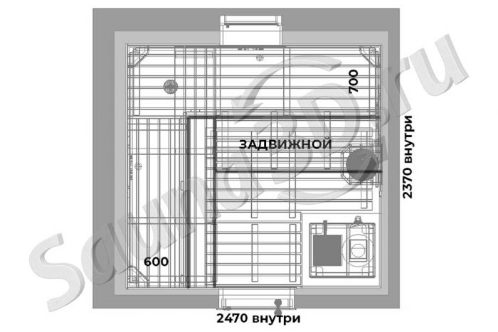 чертеж 740 дизайн проект бани из ольхи талькохлорит Русская парная