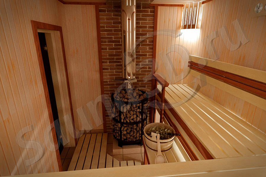 741 дизайн проект бани из ольхи с HARVIA LEGEND 240 DUO - Sauna3D