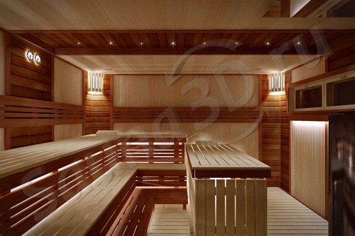 745 внутренняя отделка бани с дровяной печью AITO