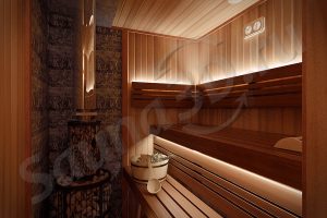 750 дизайн проект бани со светодиодной подсветкой