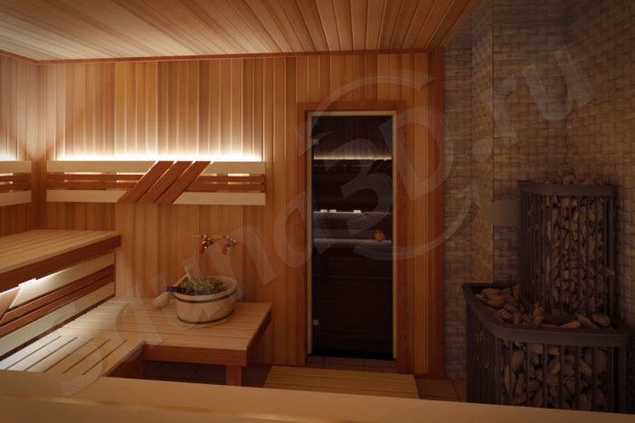 779 дизайн проект бани из кедра дровяная печь KASTOR SAGA плитка TULIKIVI